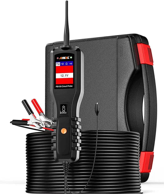 OBD2 Scanner - Diagnosecomputer - Uitleesapparatuur Auto - Auto-circuittester - Alle circuittester - Inspectie-instrumenten - Power Circuit-sondekit - Digitale Voltmeter - TFT-kleurendisplay - 24V - Zwart