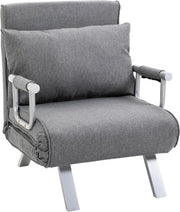 Slaapstoel - Uitklapbaar - Slaapbank - Logeerbed - Zetelbed - Slaapfauteuil - Vouwbed - 1 persoons - Zeer comfortabel - Grijs