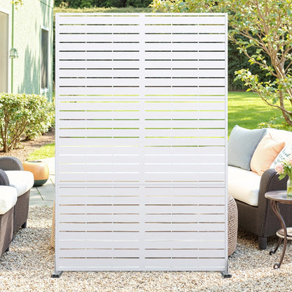 Metalen Privacy Scherm – Tuinafscheiding – Balkonscherm – Terras Scherm – Tuinpaneel – Gegalvaniseerd Staal – Weerbestendig & 182,88x119,38 cm – Eenvoudige Montage – Geen Hout