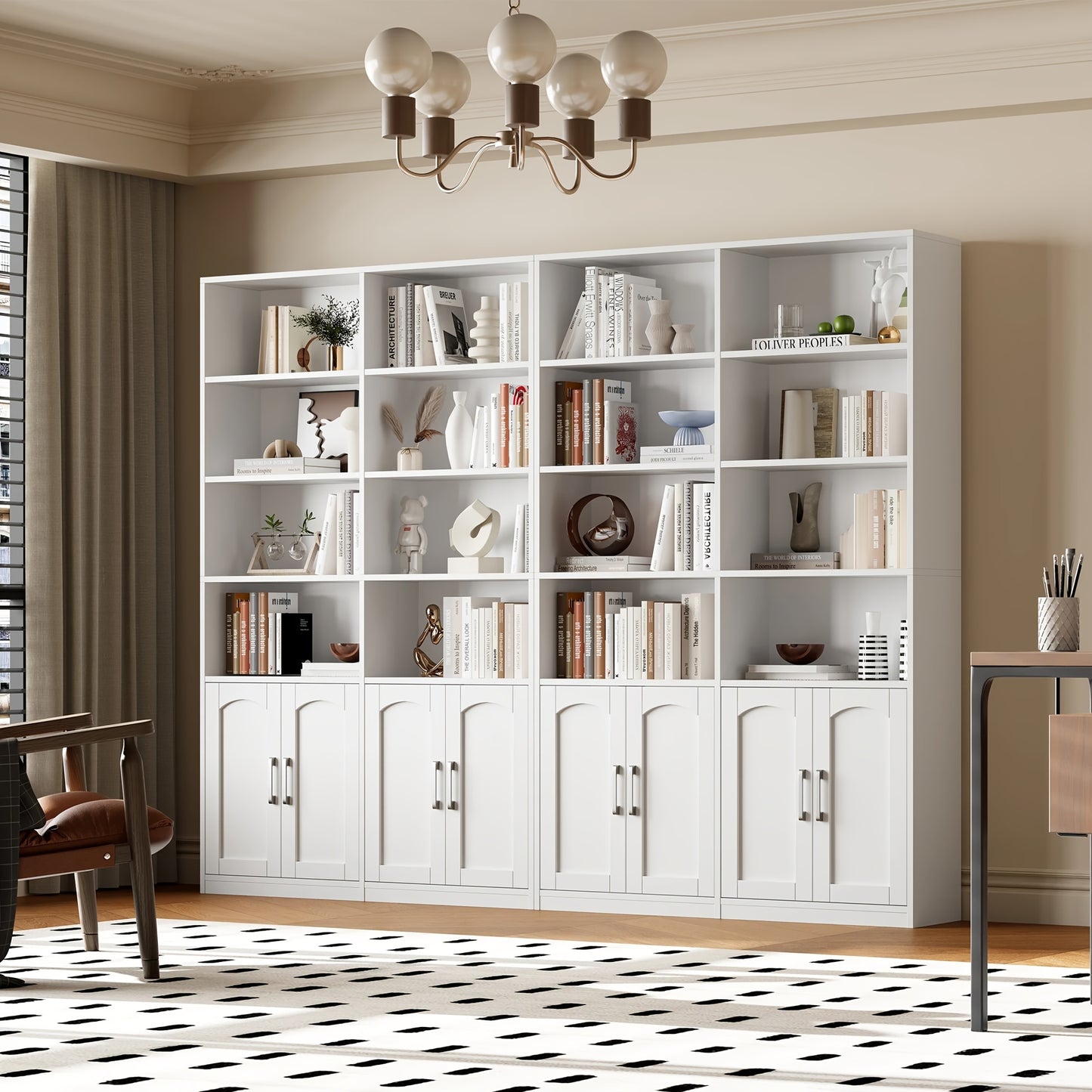 Boekenkast – Boekenkast – Opbergrek – Displayrek – Houten Plank – Wit – Groot Formaat 115x27x185,5 cm – Stevig MDF Met Anti-Valbeveiliging