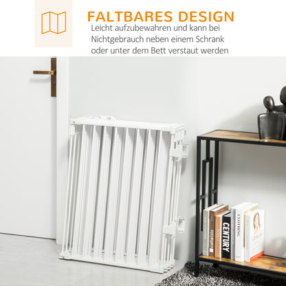 Hondenren – Puppyren – Dierenren – Hondenkennel – Speelren – Wit Gelakt Metaal – 8 Panelen 60x76 cm – Met Veilig Deurtje & Opvouwbaar