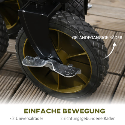 Vouwkar – Bolderkar – Steekwagentje – Transportkar – Inklapbare kar – Draagvermogen 120 kg – Stalen frame groen