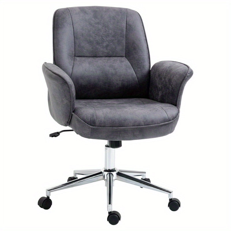 Ergonomische Bureaustoel – Kantoorstoel – Werkstoel – Bureauzetel – Gamestoel – Verstelbare Zithoogte – Kantelbare Rugleuning – Grijze Stof – Draagt Tot 120 kg