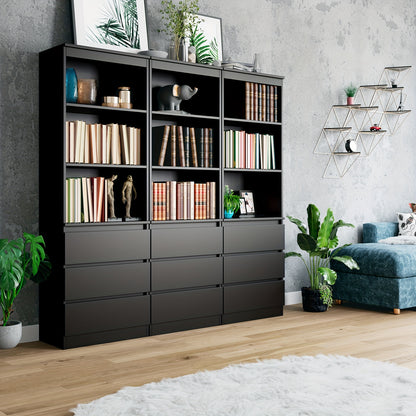 Ladekast – Boekenkast – Opbergkast – Kast Met Laden – Dressoir – Massief Hout – 3,2+ Kubieke Voet Opslag – Natuurlijk Hout Uitvoering
