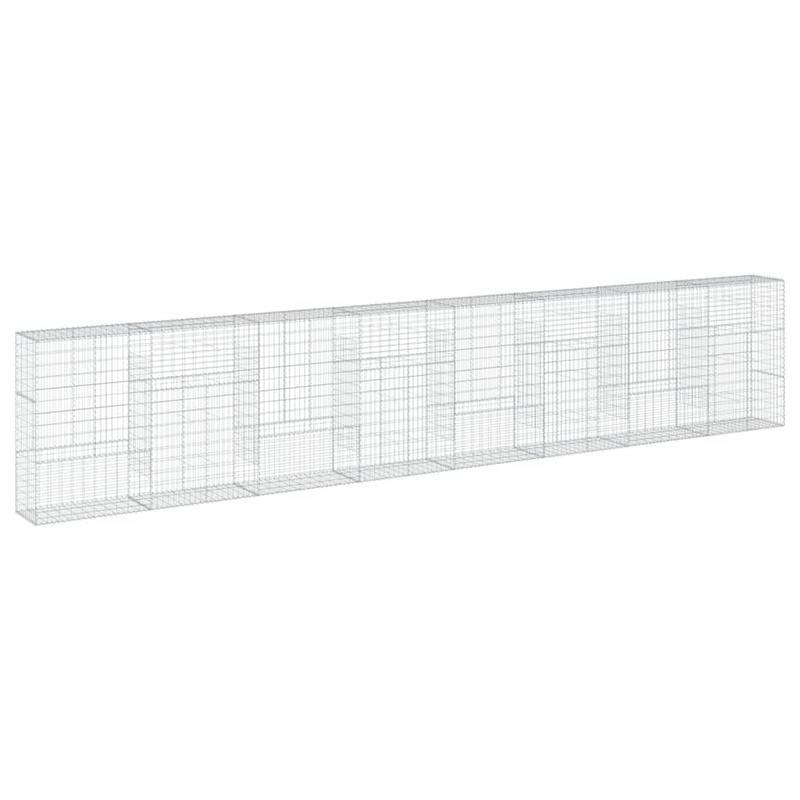 Gabion – Stoneschaal – Steenkorf – Tuinmuur – Erfafscheiding – Gegalvaniseerd IJzer – 800 x 50 x 150 cm – Weerbestendig & Stevig