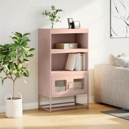 Hoge Kast 68x39x123cm Staal Roze