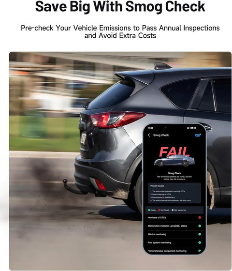 OBD2 Scanner - OBD - Uitleesapparatuur - Diagnose apparatuur voor auto's - Diagnosecomputer - Storing Verwijderen - Motorstoring - Auto Accessoires - Auto Uitlezen - Grijs