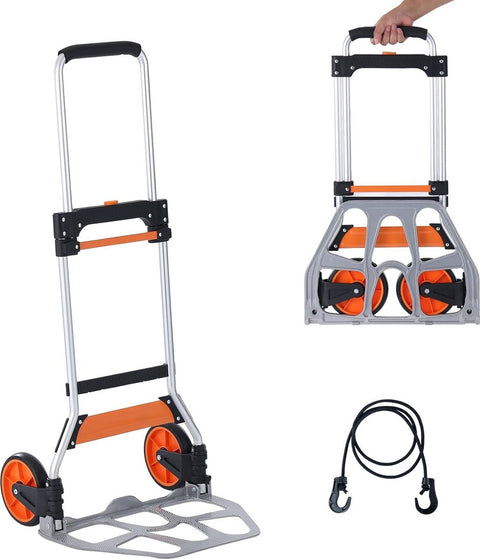 Hand truck - Hand trucks - Folding hand truck - Foldable hand truck - Hand truck - Transport cart - Platform truck - Handcart - 140KG Load capacity