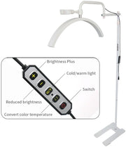 Lamp - Booglamp - Vloerlamp - Wit - Dimbaar - Vloerlicht - Booglicht - Huislamp - 36W - Halve Maan - Halve Maan Lamp - Video Licht - Met Telefoon Houder - 3200K-5600K - Afstandsbediening