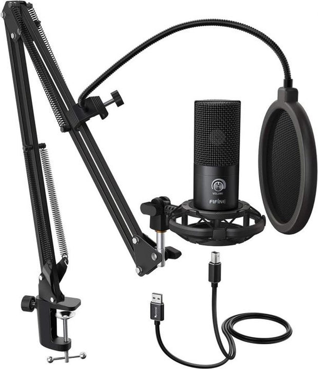 Microfoon Arm Met Microfoon - Gaming Mic - Mic Standaard Met Popfilter - Mic Houder - Voor PC