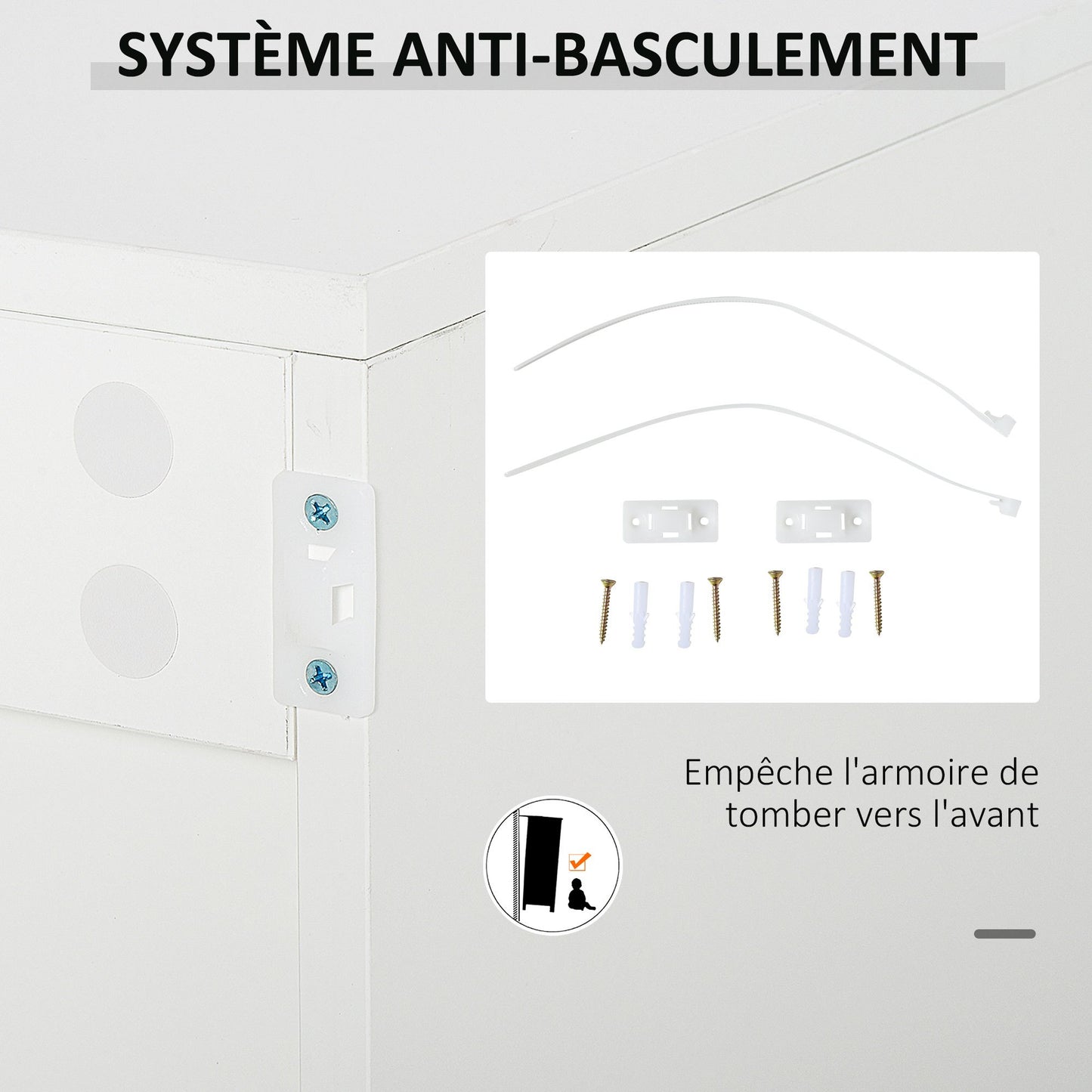 Dressoir – Opbergkast – Ladekast – Buffetkast – Woonkamerkast – Wit – 3 Deuren & 2 Schuifladen – Verstelbare Plank – Spaanplaat