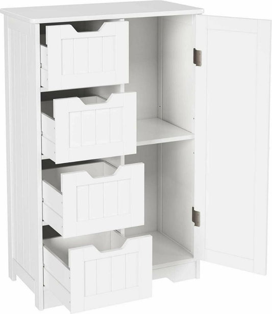 Homesse Badkamer Kastje - Badkamermeubel - Badkamer Accessoires - Wastafel Onderkast - Ladekastje - Wit