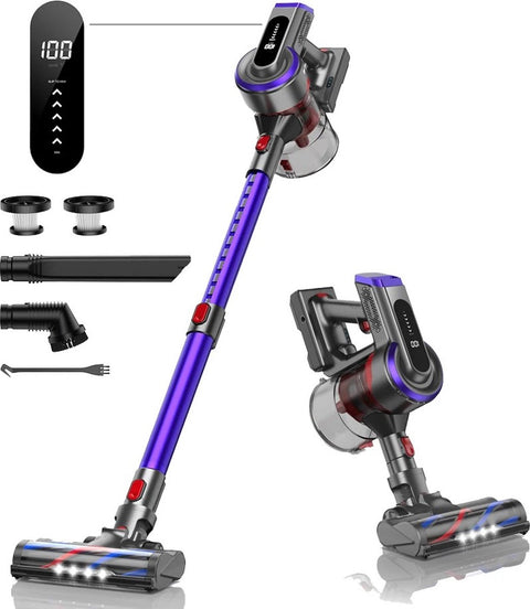 Stick vacuum cleaner - Stick vacuum cleaner cordless - Cordless vacuum cleaner - Touch display - Stick vacuum cleaner without bag - 450W