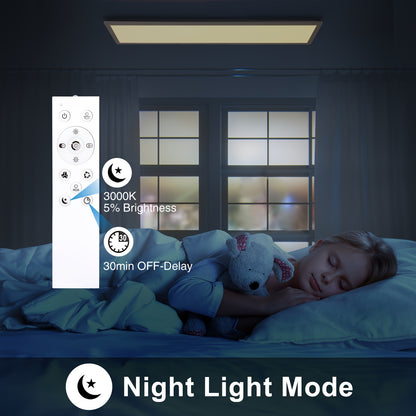 LED Plafondpanelen – LED Plafondlampen – Panelen Verlichting – Plafondverlichting – RGB Plafondlamp – Set Van 2 – 120 cm – Stepless Dimbaar Met Afstandsbediening – Ultra-Dun 40W 3000K-6500K