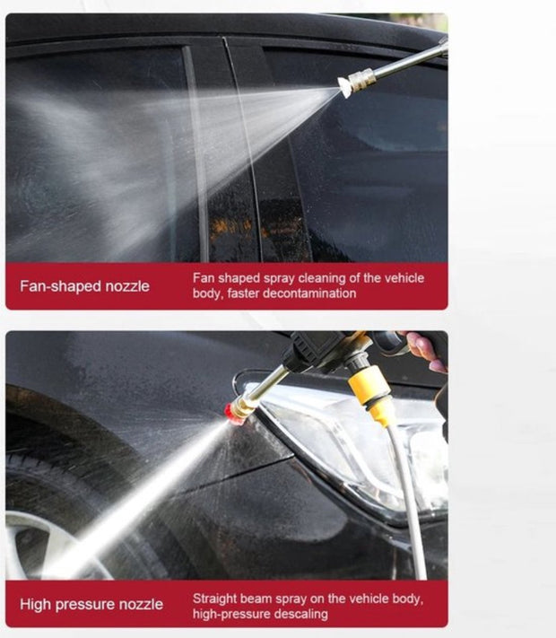 Draadloze Hogedrukreiniger - Met Accu en Oplader - 20000mAh - Hoge Druk Reiniger - Instelbaar - 50 BAR - Inclusief Waterslang - Zwart