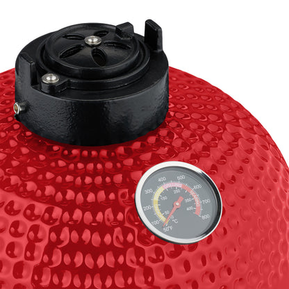Kamado Grill – Barbecue – Keramische BBQ – Houtskoolbarbecue – Buitenkeuken – Groen – Ø 32 cm – Ingebouwde Thermometer – Energiezuinig Grillen