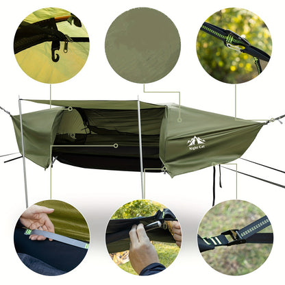 Hangmat Tent – Camping Hangmat – Outdoor Tent – Backpack Hangmat – Reis Hangmat – Met Muskietennet – Draaggewicht 200 kg – Lichtgewicht Camouflage