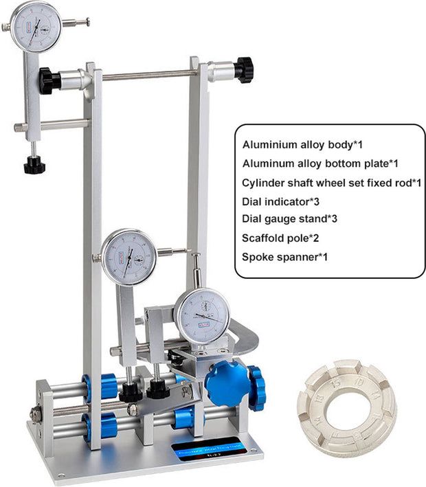 Trauning Stand - Racefiets Wiel - Reparatie Tool - Wiel Reparatie - Blauw - Velgen Correctie - Kalibratie Stand