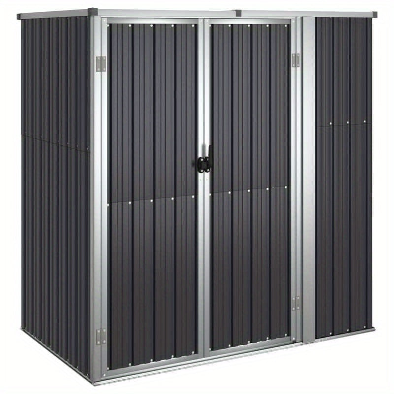 Tuinhuis – Tuinkast – Buitenschuur – Opslagkast – Gereedschapskast – Antraciet – Gegalvaniseerd Staal – 161x89x161 cm