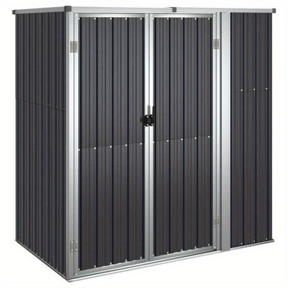 Tuinhuis – Tuinkast – Buitenschuur – Opslagkast – Gereedschapskast – Antraciet – Gegalvaniseerd Staal – 161x89x161 cm