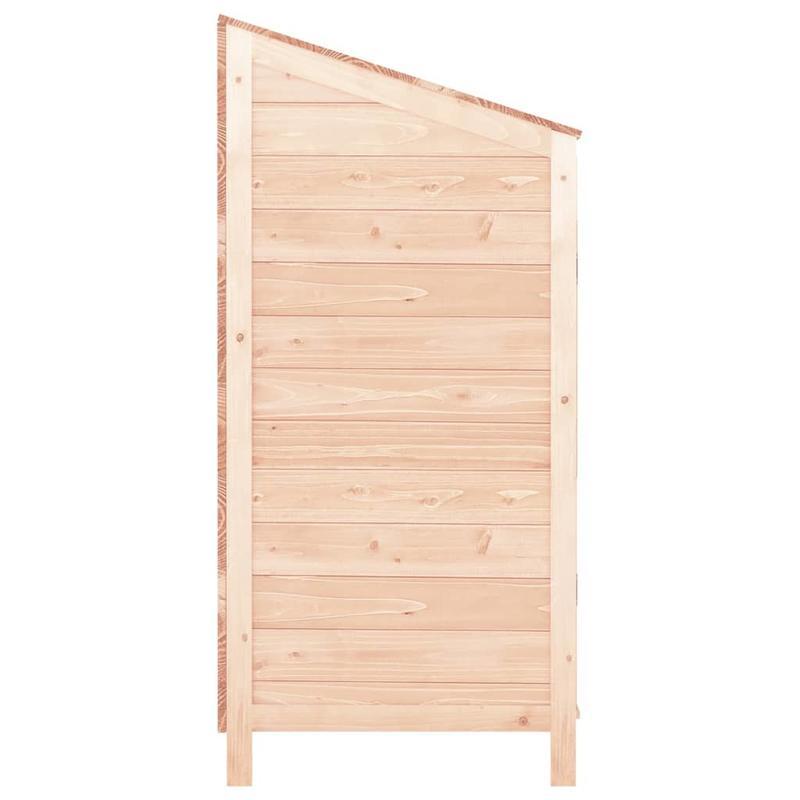 Buitenopslag – Tuinkast – Opbergbox – Tuinkisten – Tuinhuisje – Donkerbruin Marrone – Massief Vurenhout – Stevige Metalen Zijkanten – 102x52x112 cm – Duurzaam & Ruim
