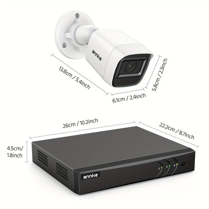 Beveiligingssysteem – Camerasysteem – Bewakingssysteem – CCTV Set – Video Surveillance – 16-Kanaals Met 8x 1080P Camera’s – AI Mens- en Voertuigdetectie – 2TB HDD Met Nachtzicht Tot 20 Meter