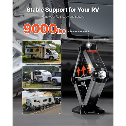 Krik – Schaarkrik – Caravankrik – Camperkrik – Stabilisatiekrik – Draagvermogen 4082 kg – Verstelbare Hoogte 10-59,5 cm