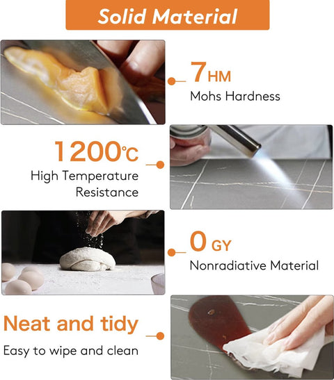 Salontafel - Gesinterd Steen Salontafel - Marmerlook - Rechthoek - Zwart - 100x60x43cm