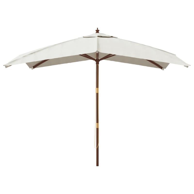 Parasol – Tuinparasol – Stokparasol – Zwembadparasol – Strandparasol – Houten Paal – Zandkleurig – 300x300x273 cm – UV-Bescherming – Waterafstotend