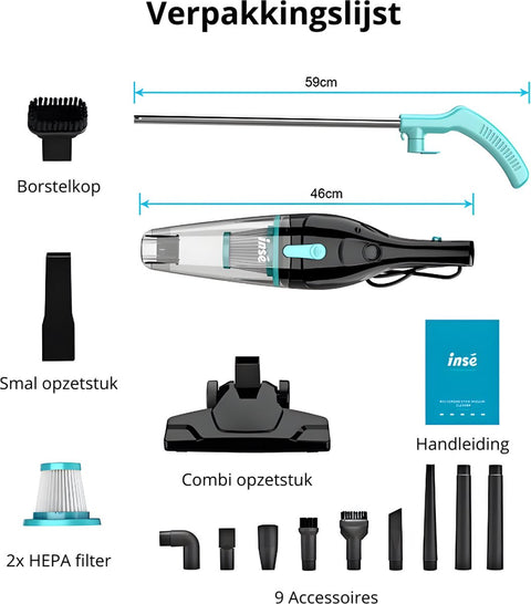 Corded Stick Vacuum Cleaner - Handheld Stick Vacuum Cleaner - Handheld Vacuum Cleaner Best Seller - Handheld Vacuum Cleaner - Black