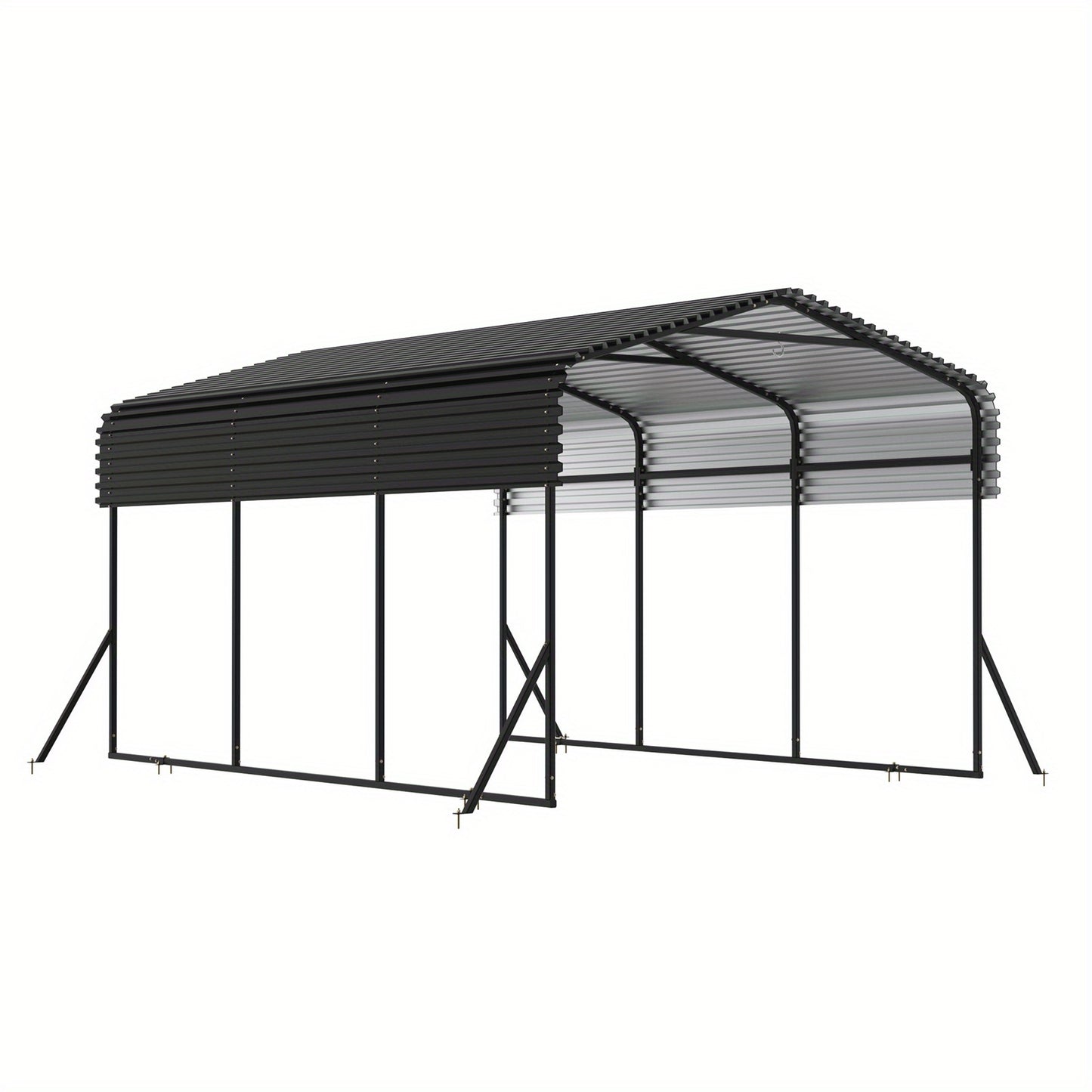 Metalen Carport – Auto Overkapping – Garage Tent – Voertuig Shelter – Parkeerplaats Bescherming – Extra Groot 450x300x250 cm – Stalen Frame – Makkelijk Montage
