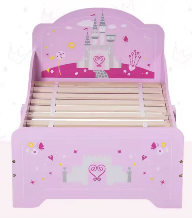 Kinderbed - Princessen bed - Bed - Kasteel - Roze - 143x7cm