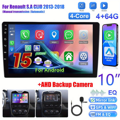 Android 15 Autoradio – Multimedia Systeem – Dubbele Din Radio – Touchscreen Radio – Auto Entertainment – 10 Inch Full HD Scherm – Draadloze CarPlay & Android Auto – Achteruitrijcamera Met Microfoon