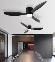 Plafondventilator met verlichting - 132cm - Afstandsbediening - Plafond Lamp - Zwart - Slaapkamer - LED - Timer - 6 standen - Plafonniere