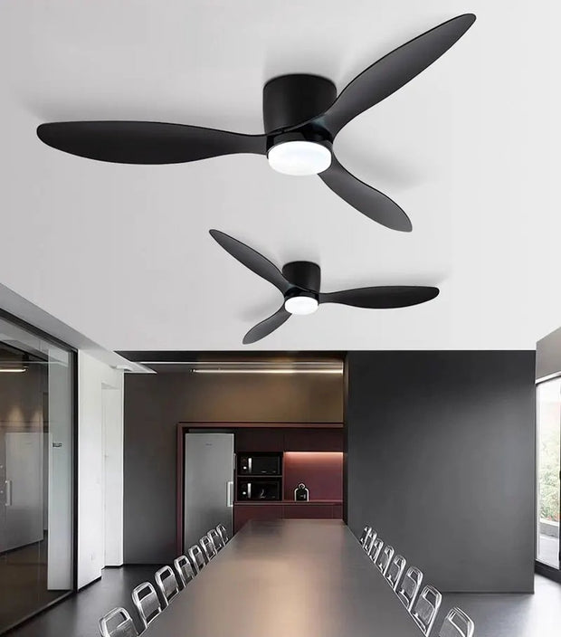 Plafondventilator met verlichting - 132cm - Afstandsbediening - Plafond Lamp - Zwart - Slaapkamer - LED - Timer - 6 standen - Plafonniere