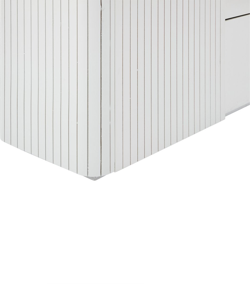 LED - Modern wit dressoir met LEDverlichting - 150x35x80 cm - 2 deuren, 3 lades en RGB-kleuren - Opbergkast voor woonkamer, eetkamer of hal - Wit