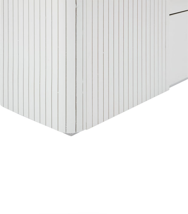 LED - Modern wit dressoir met LEDverlichting - 150x35x80 cm - 2 deuren, 3 lades en RGB-kleuren - Opbergkast voor woonkamer, eetkamer of hal - Wit