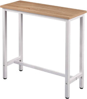 Bartafel Binnen & Buiten - Bistrotafel Keuken - Bartafel Bistro Eettafel - Tafel voor Keuken Bar Balkon - 100x40x100 cm - Wit