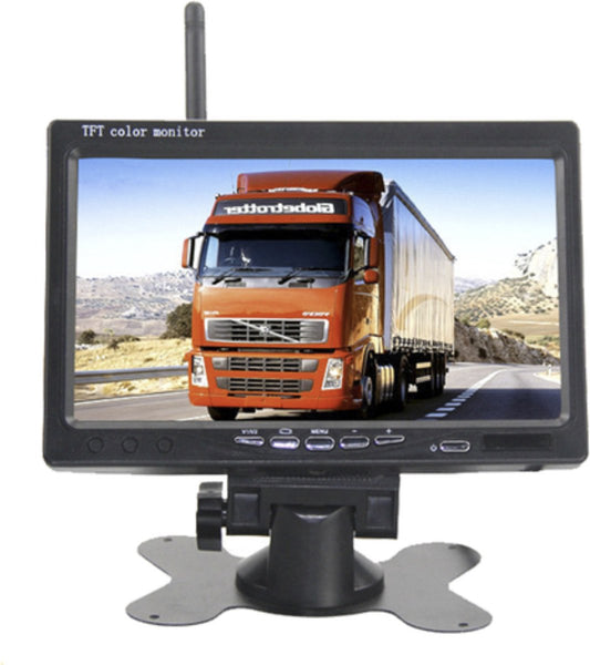 Achteruitrijcamera PRO Draadloos - Parkeersensoren - Vrachtwagens - Bussen - Bestelwagens - 2 Camera's - 12/24V - Nachtzicht