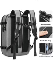 Vacuümrugzak - 60L - Waterdichte rugzak - 17” laptopvak - Inclusief pomp - 49 cm x 32 cm x 15 cm /20 cm - Blauw