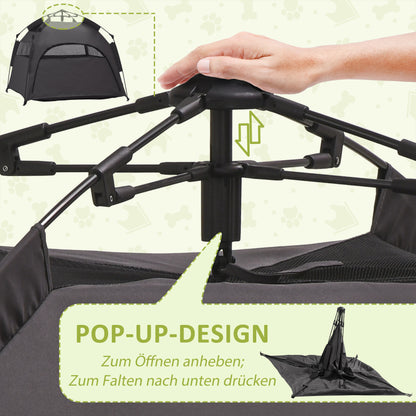 Hondenhuisje – Hondenhok – Draagbare Honden Tent – Hondenkooi – Groot Formaat – Weerbestendig Oxford Polyester – Inklapbaar Met Vliegengaas