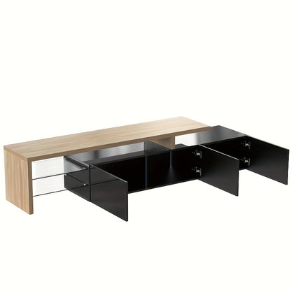 TV-standaard – Tv-meubel – Entertainmentmeubel – Mediameubel – TV-kast – Strak Mat Zwart – Robuuste Constructie – Ruimtebesparend Design