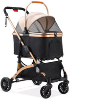 Hondenbuggy 2 In 1 - Hondenbuggy Inklapbare - Honden Buggy - Hondenbuggy's - Rubberen Wielen