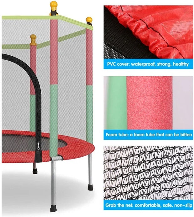 Trampoline - Kindertrampoline - Trampoline Met Beschermend Net - Indoor Sport Entertainment - 100KG Belasting