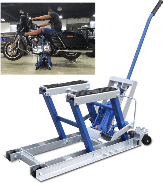 Hydraulische motorkrik 680kg - Motorlift - Motorheftafel - Motorbrug - Motorfiets krik - Minilift - Verstelbaar montagestandaard - Hydraulisch motorstandaard