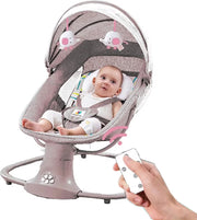 Baby Elektrische Schommelstoel - Baby Bed Schommel - Elektrische Wipstoel - Dingen voor Baby's - Pasgeboren Baby Schommel - Koffie Roze