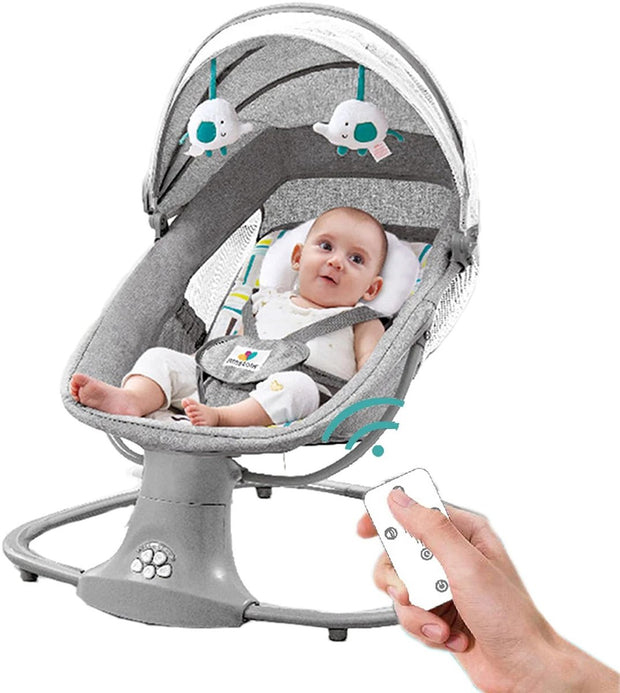 Automatische Wieg - Elektrische Wieg - Zelf bewegende Wieg - Elektrische ledikant - Babybedje - Schommelwieg - Smartwieg - Baby Zitje - Verstelbaar - Timer - Veiligheidsriem - Klamboe - Hemeltje - Hoofdkussen - Afstandsbediening - Audiosysteem