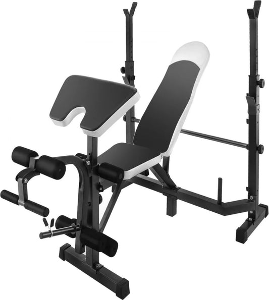 Halterbank - Trainingsbank - Fitness bank - Multifunctioneel - Bench press - Leg curl - Biceps