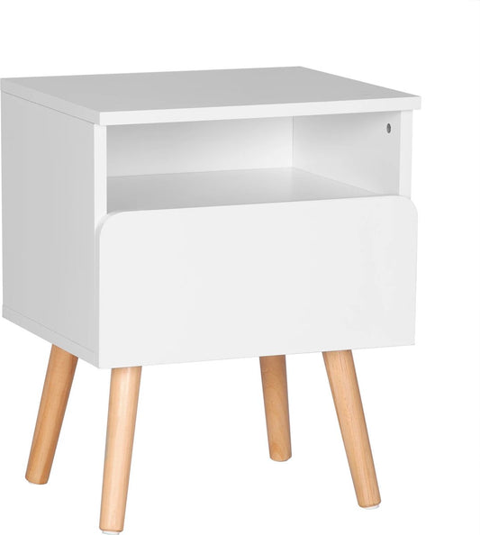 Rustiek Houten Nachtkastje – Vintage Design Bedside Table voor Slaapkamer & Woonkamer – Decoratief en Functioneel Meubel – Eenvoudige Montage