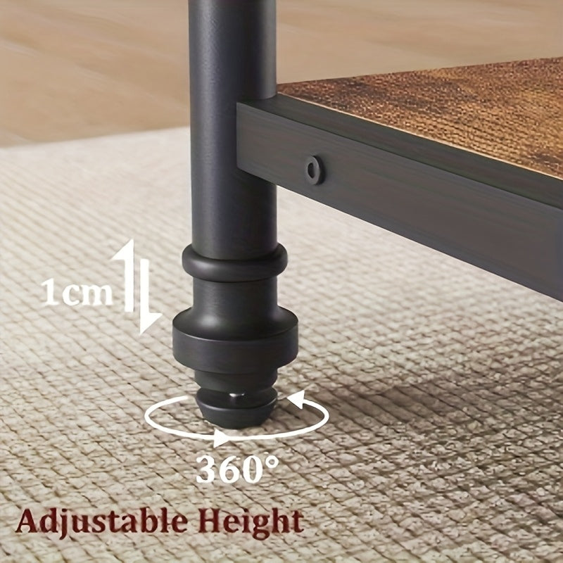 Ronde Eettafel – Ronde Tafel – Dining Table – Eetkamertafel – Keukentafel – Met Opbergplank – Massief Houten Blad – Gouden Metalen Poten – 119 cm – Geschikt voor 4-6 Personen